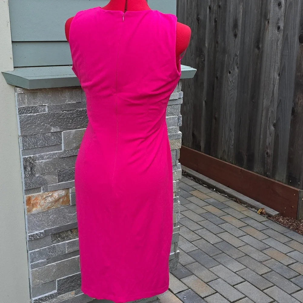 Neiman Marcus Fuchsia Midi Dress - Picture 2 of 4